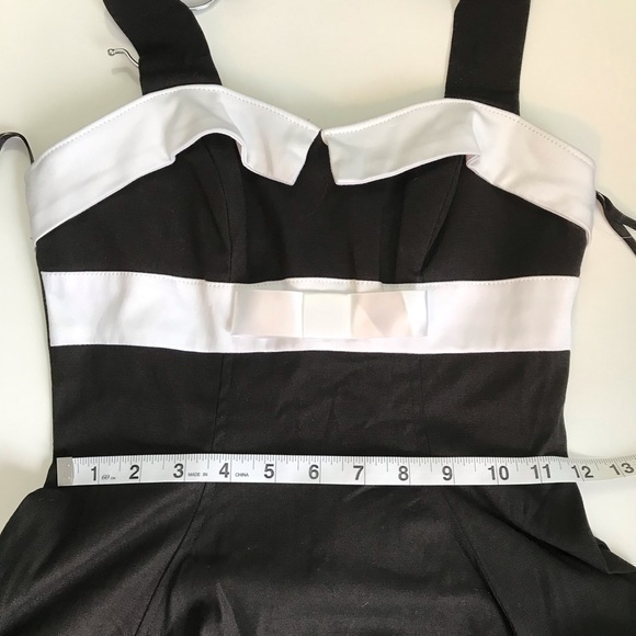 Unique Vintage Tuxedo Halter Black Dress - Picture 7 of 8